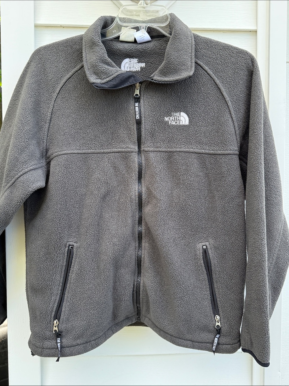 The North Face Grey Full Zip Fleece Jacket Sweatshirt  Men’s size Medium